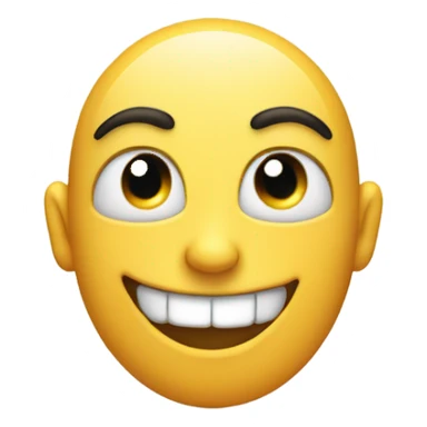 One eye squinting other eye wide big smile  sticker