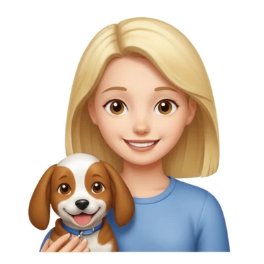 girl and her pet dog sticker