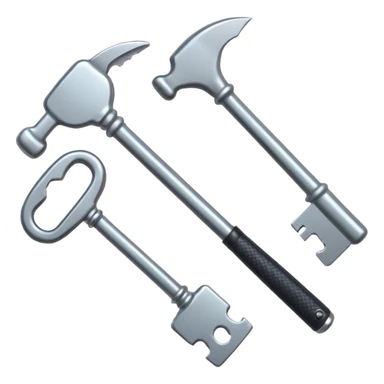 IT service with tools hammer and keys sticker