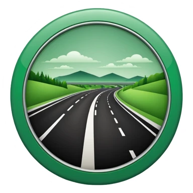 German autobahn logo green sticker