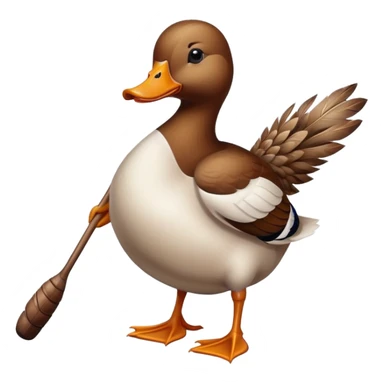 duck with a stick sticker