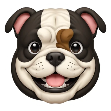 hombre médico de color de tez negra que sostiene un bulldog francés blanco sticker