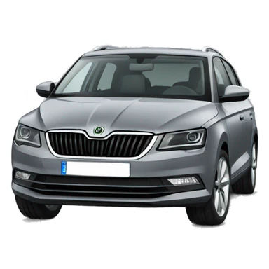 Grey skoda car sticker
