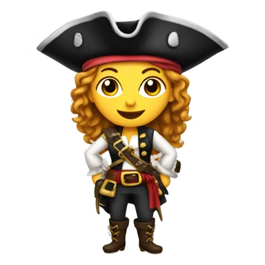 Female pirate  sticker