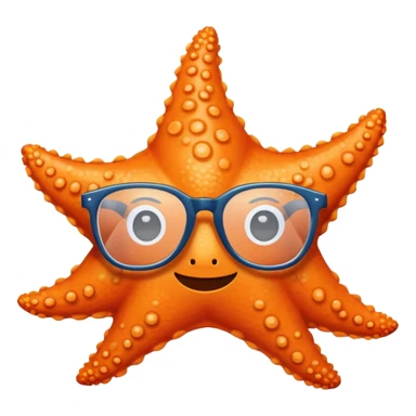 Seastar wearing glasses sticker