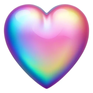 Iridescent heart  sticker