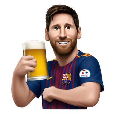 Messi tomando cerveza  sticker