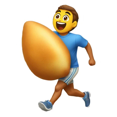 coxinha running in the street sticker