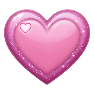 a pink heart with sparkles sticker