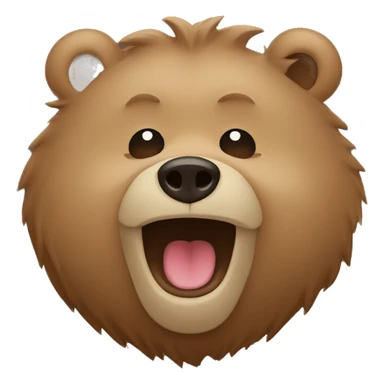 grizzly bear kiss sticker