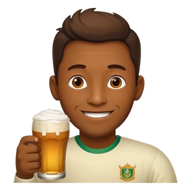 crie um emoji um homem bebendo cerveja sticker