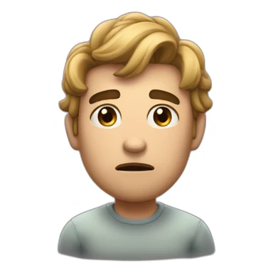 feeling sad and exasperated at the fact that I have to wait to talk to my girlfriend again because she is going to clean her room sticker