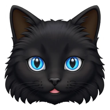 gato negro ojos celeste sticker