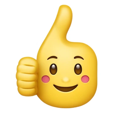 the emoji thumbs up's outline traced with an emoji thumbs up sticker