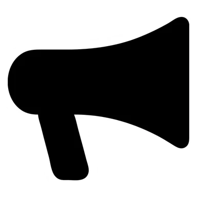 A simple megaphone or bullhorn, used for announcements and amplifying sound sticker