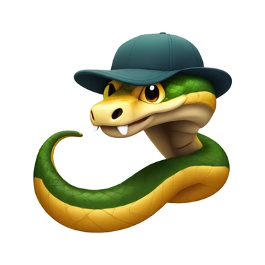 Snake with the snapback sticker