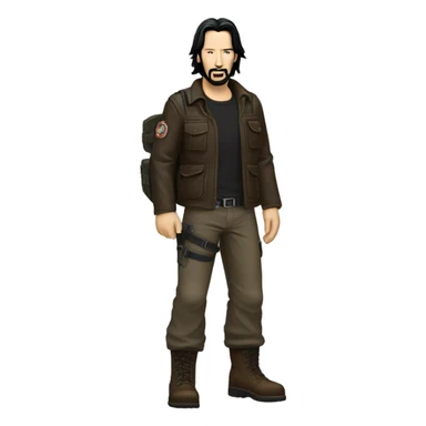 Keanu Reeves in an adventurer outfit sticker