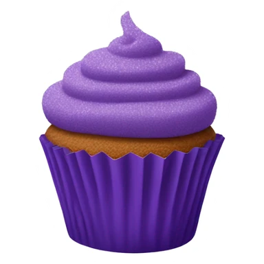 ube cupcake with ube cupcake crumbs on it sticker