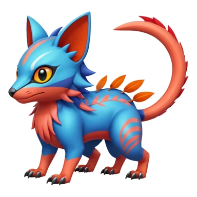  exotic tropical cyber-Sleuth-Litten-Linoone-Noibat-Fakémon-Pokémon-Vernid-creature sticker