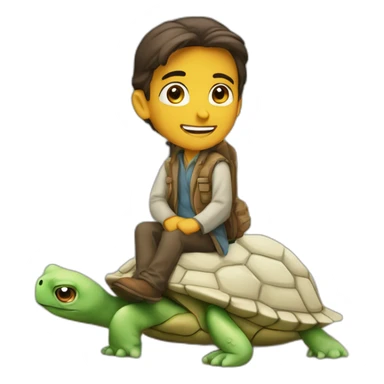 un arabe sur une tortue sticker