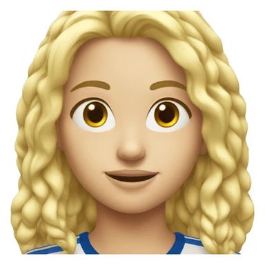 blond soccer girl sticker