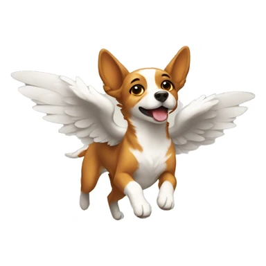 Flying dog with wings sticker