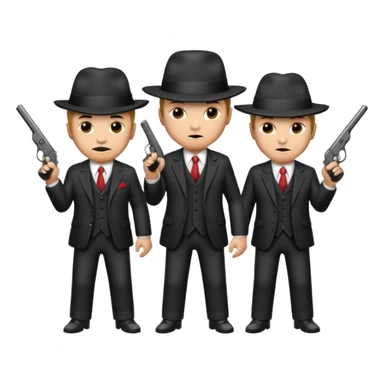 3 mafia members guns sticker