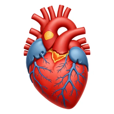 Anatomy heart on bright light  sticker