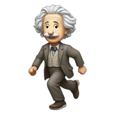 Albert Einstein running out of ideas sticker