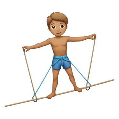person on tightrope
 sticker