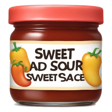 sweet and sour sauce with words "sweet and sour" on it sticker
