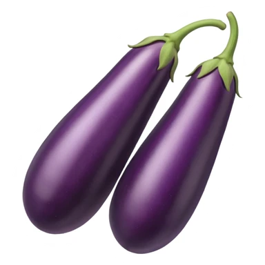 very long straight eggplant sticker