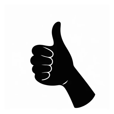 A hand giving thumbs up with dark skin and light skin highlights sticker