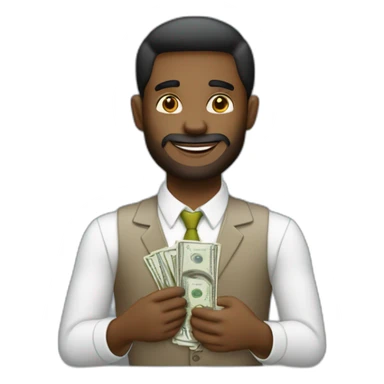 hombre con dinero  sticker