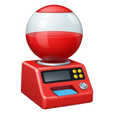 1 red gacha machine ball sticker