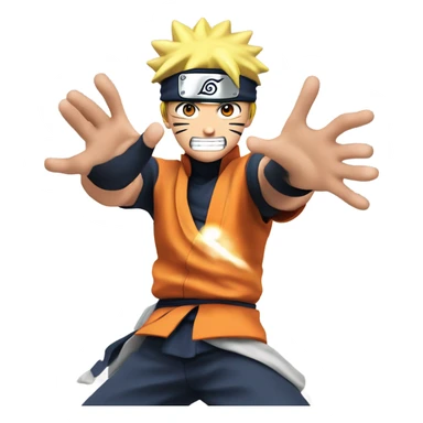 Naruto using his rasangan sticker