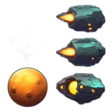 meteor scifi roguelike rpg style inspired by slay the spire digital art sticker