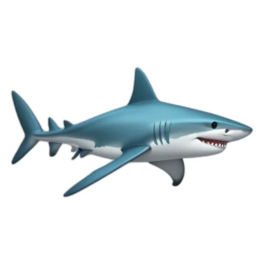shark with an hélicoptère  sticker