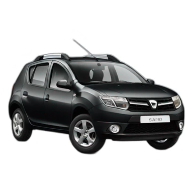 Dacia Sandero noire avant sticker