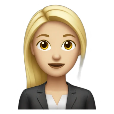 female legal intern with blonde hair sticker