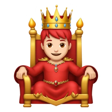 Creer une emoji qui est heureuse est diabolique avec curonne et trône  sticker