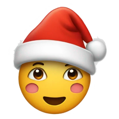 A heart with a Santa hat sticker