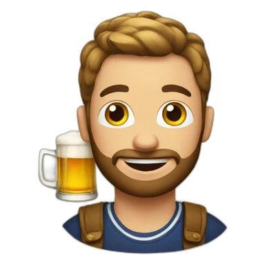 french with beer sticker