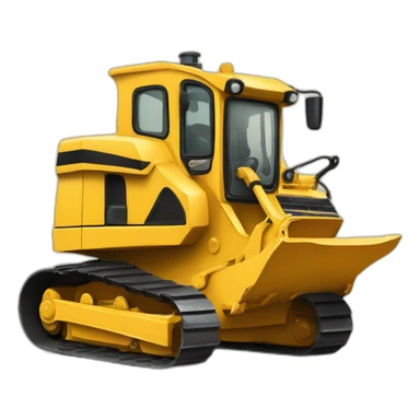 A bulldozer giving birth to a baby bulldozer sticker