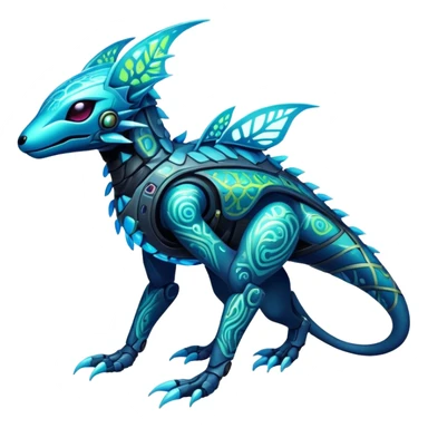  exotic tropical cyber-Protogen-Fakémon-creature sticker