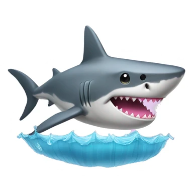 Shark wearing pink tutu sticker