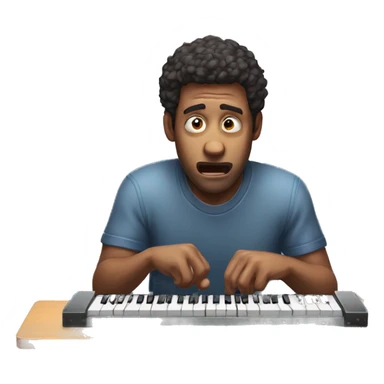  Unhappy Man Breaks Keyboard While Playing Game  sticker
