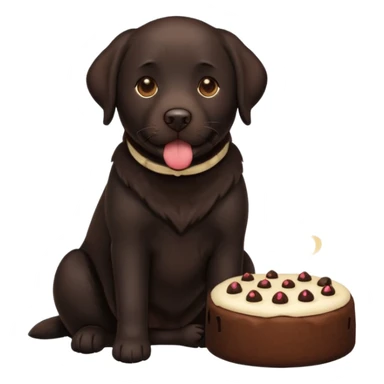 Tea cake black Labrador  sticker