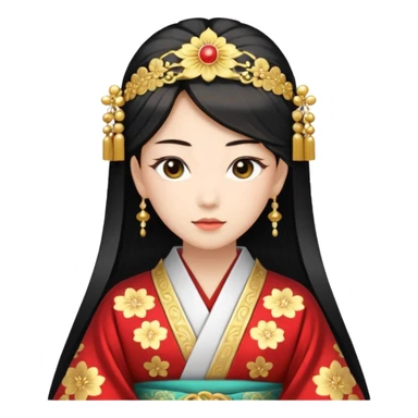Japanese Princess in ceremonial robe sticker