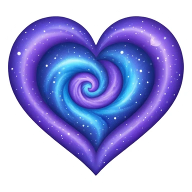 heart with galaxy pattern inside sticker